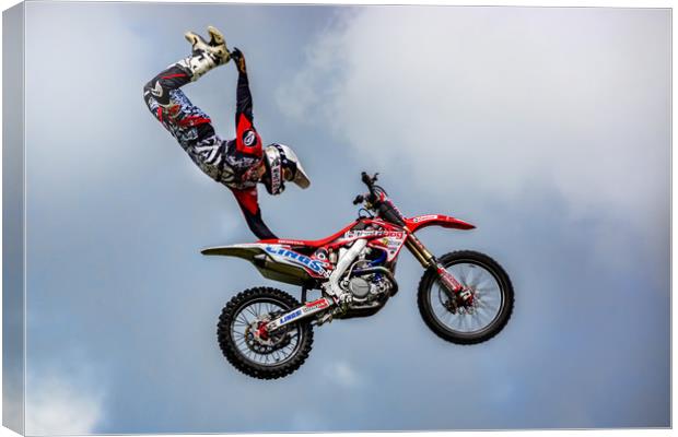 Stunt rider Canvas Print by Sam Smith