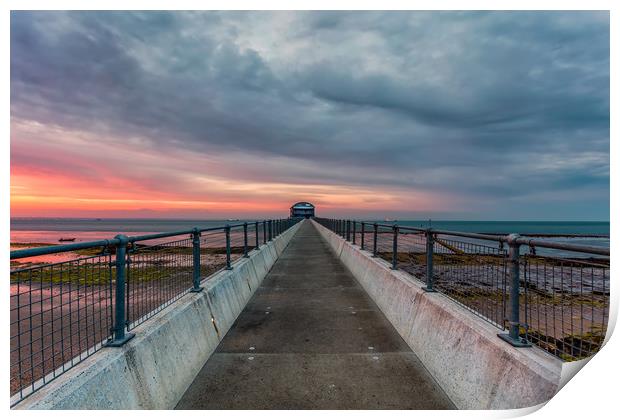 Bembridge Lifeboat Pier Sunset Print by Wight Landscapes