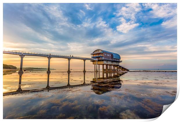 Evening At Bembridge Lifeboat Station Print by Wight Landscapes