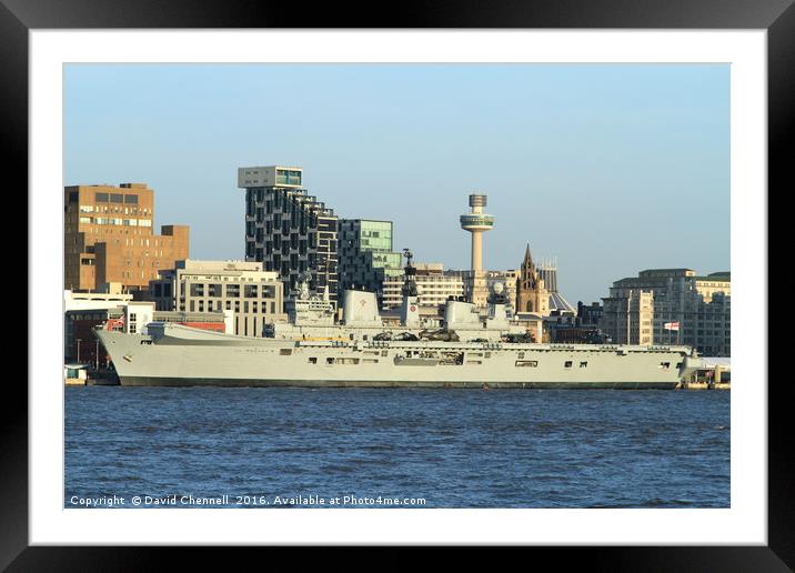 HMS illustrious Framed Mounted Print by David Chennell