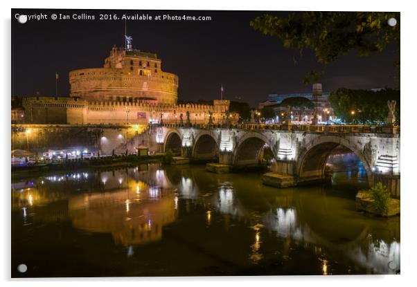Castel Sant'Angelo on a Summer Night Acrylic by Ian Collins