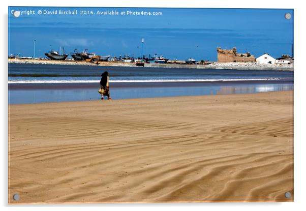 Sand Ripples in Essaouira Acrylic by David Birchall