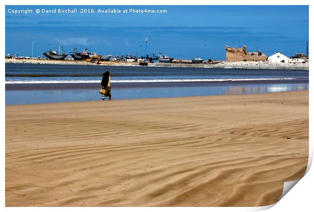 Sand Ripples in Essaouira Print by David Birchall