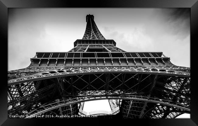 Eiffel Towers  Framed Print by phil pace