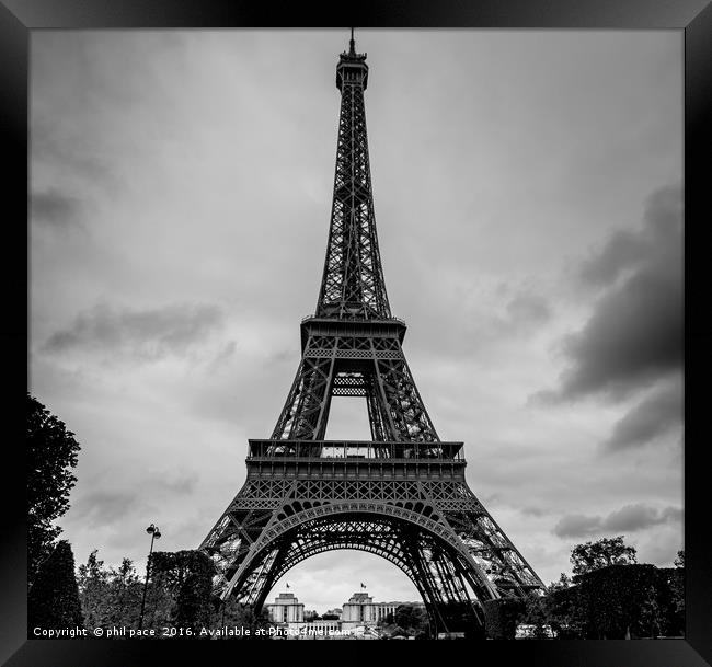 Eiffel Towers 2 Framed Print by phil pace