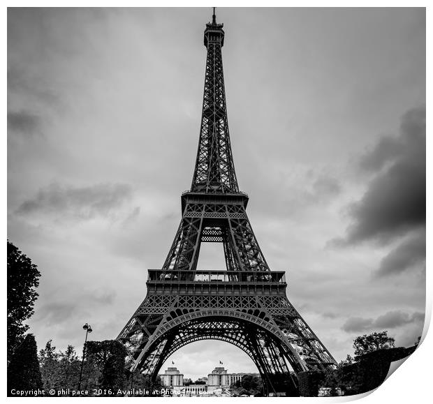 Eiffel Towers 2 Print by phil pace