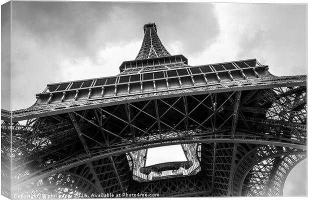 Eiffel Towers 3 Canvas Print by phil pace