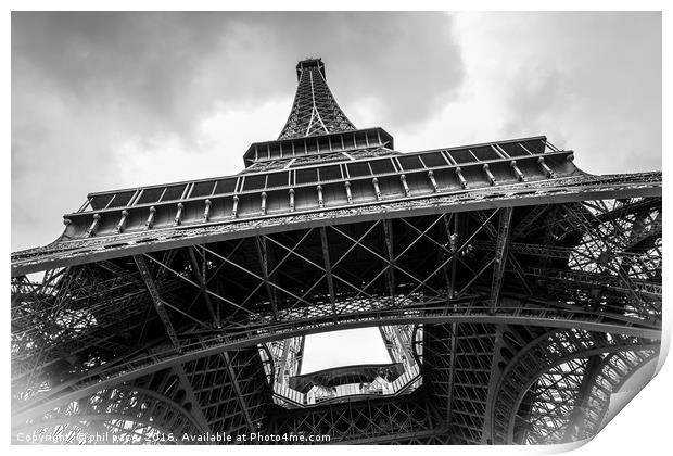Eiffel Towers 3 Print by phil pace