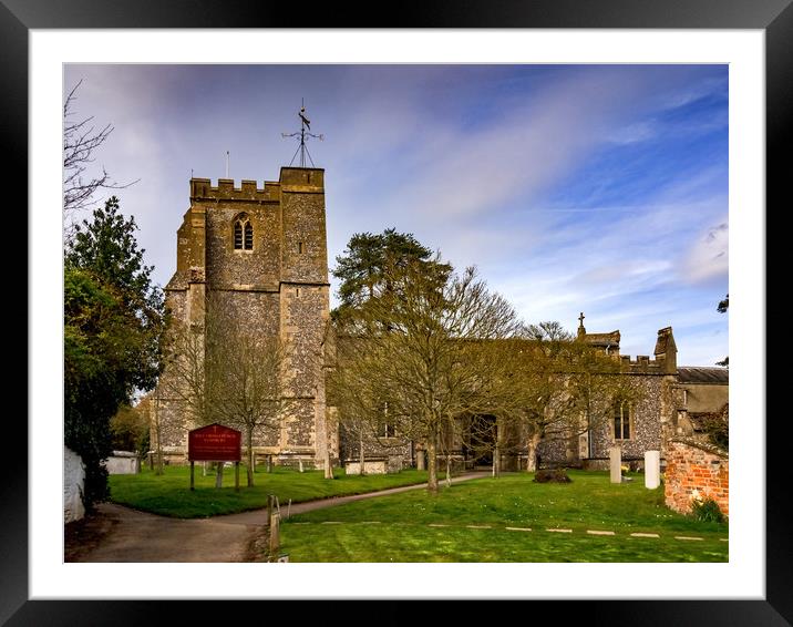 Holy Cross Church, Ramsbury, Wiltshire, UK Framed Mounted Print by Mark Llewellyn