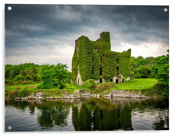 Menlo Castle, Galway, Ireland Acrylic by Mark Llewellyn