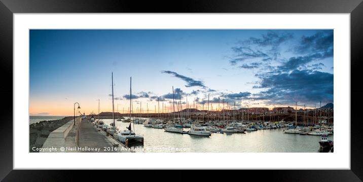 San Miguel Marina Framed Mounted Print by Neil Holloway