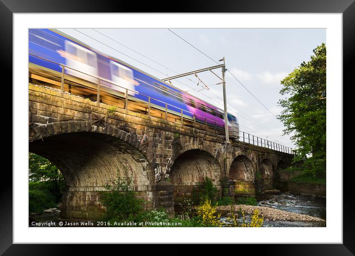 Transpennine Express train over the arches Framed Mounted Print by Jason Wells