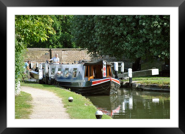 Exiting The Lock Framed Mounted Print by graham young