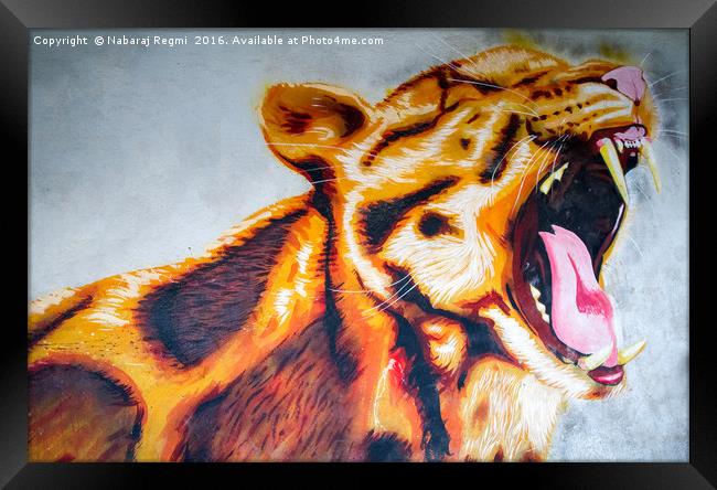 Beautifully painted Tiger Framed Print by Nabaraj Regmi