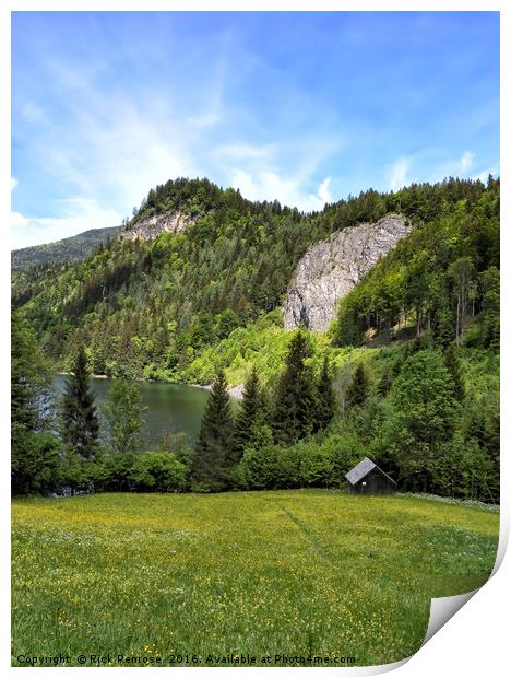 Around The Schwarzensee Print by Rick Penrose