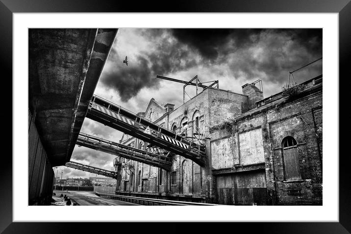 Grimsby Docks Old Ice Factory Framed Mounted Print by Mike Hedison