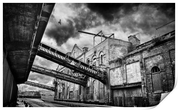 Grimsby Docks Old Ice Factory Print by Mike Hedison