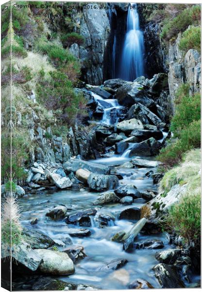 ROCK FALLS Canvas Print by andrew saxton