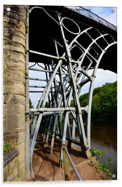 Abraham Darby's Iron bridge Acrylic by Frank Irwin