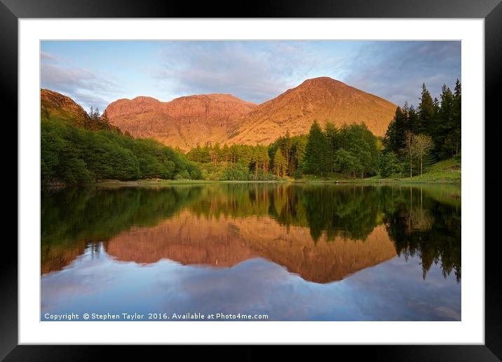 Red Mountains Framed Mounted Print by Stephen Taylor
