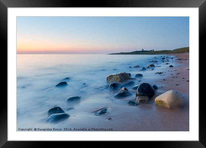 Dawn at Embleton bay, Northumberland Framed Mounted Print by Daugirdas Racys