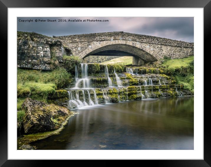 Ure Force, Garsdale Head, North Yorkshire,  Framed Mounted Print by Peter Stuart