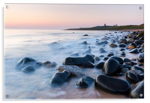 Dawn at Embleton bay, Northumberland Acrylic by Daugirdas Racys