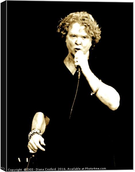 Mick Hucknell Simply Red at Cartmel Racecourse Canvas Print by DEE- Diana Cosford