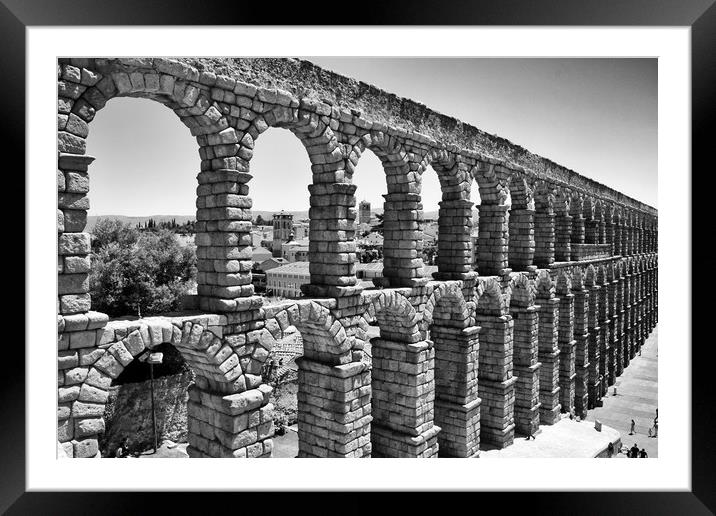 Roman Aqueduct in Spain Framed Mounted Print by Igor Krylov