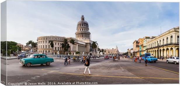 Streets of Havana Canvas Print by Jason Wells