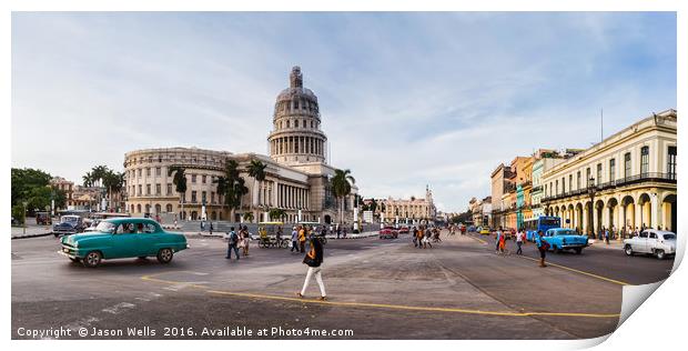 Streets of Havana Print by Jason Wells