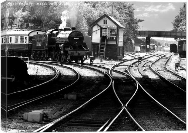 Steam train Hughes Crab 13065 at Bury Canvas Print by Derrick Fox Lomax