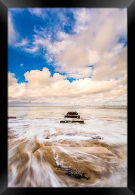 Seaview Beach Outfall Framed Print by Wight Landscapes