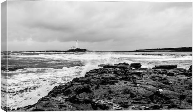 Black and White of Hartley Bay......... Canvas Print by Naylor's Photography