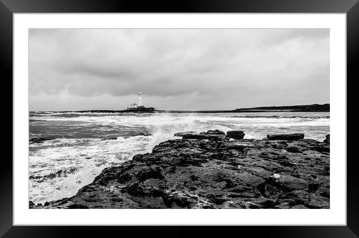 Black and White of Hartley Bay......... Framed Mounted Print by Naylor's Photography