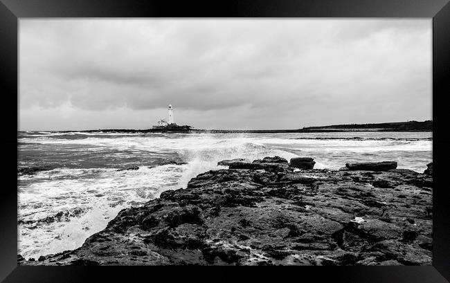 Black and White of Hartley Bay......... Framed Print by Naylor's Photography