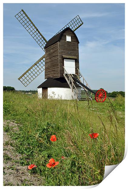 Pitstone Mill, buckinghamshire Print by graham young