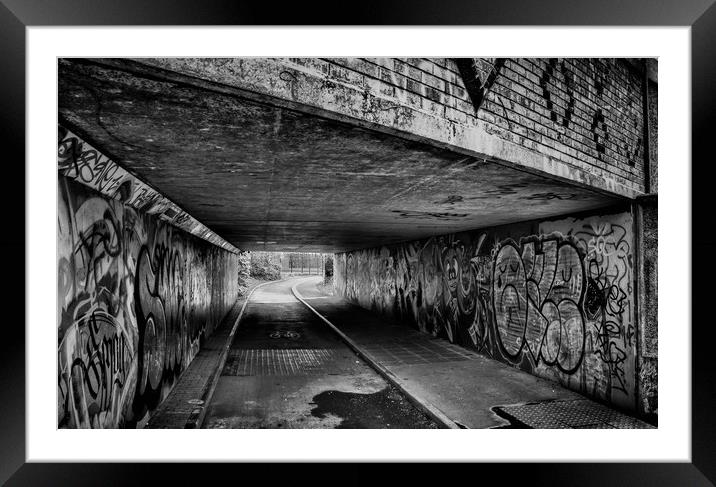 Graffiti Alley Framed Mounted Print by Mike Hedison