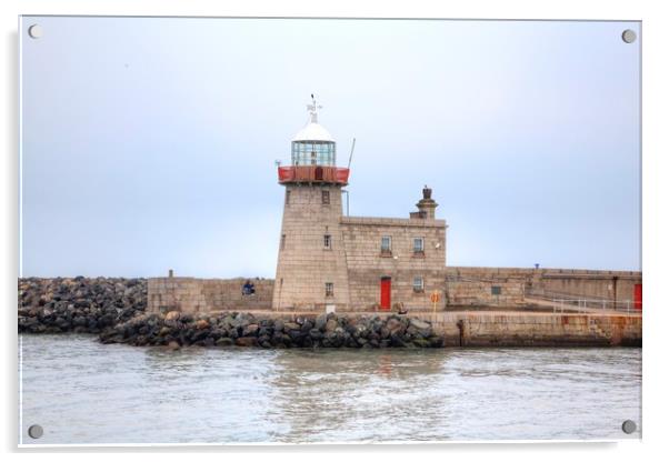 Howth Lighthouse Acrylic by Catherine Joll