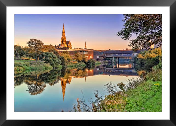 Reflection on Irvine River Framed Mounted Print by Valerie Paterson