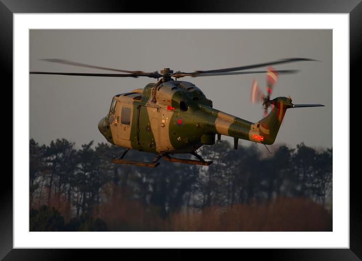 Army Air corps Lynx AH7 Framed Mounted Print by Oxon Images