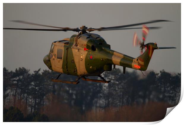 Army Air corps Lynx AH7 Print by Oxon Images