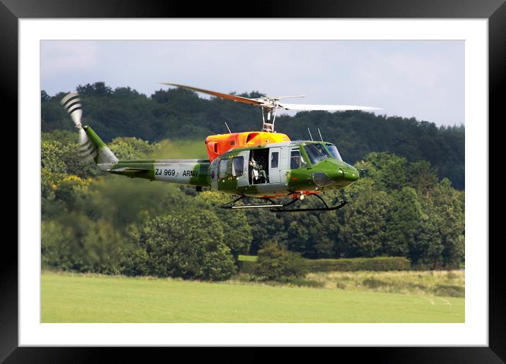 Army Bell 212 Helicopter Framed Mounted Print by Oxon Images