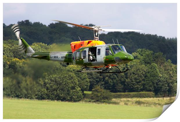 Army Bell 212 Helicopter Print by Oxon Images
