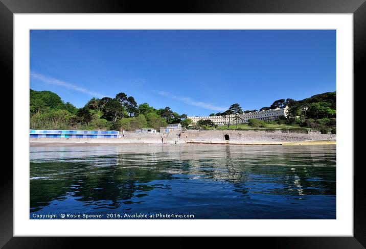 Meadfoot Beach Torquay taken from the sea Framed Mounted Print by Rosie Spooner