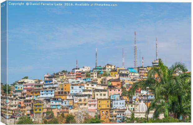 Low Angle View of Cerro Santa Ana in Guayaquil Ecu Canvas Print by Daniel Ferreira-Leite