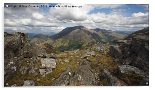 Ben Nevis from Mullach nan Coirean. Acrylic by John Cameron