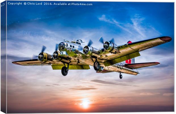 Boeing B-17G Flying Fortress "Yankee Lady" Canvas Print by Chris Lord