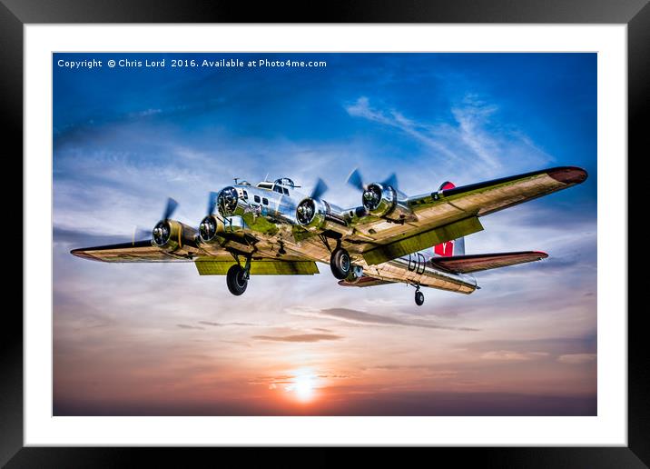 Boeing B-17G Flying Fortress "Yankee Lady" Framed Mounted Print by Chris Lord