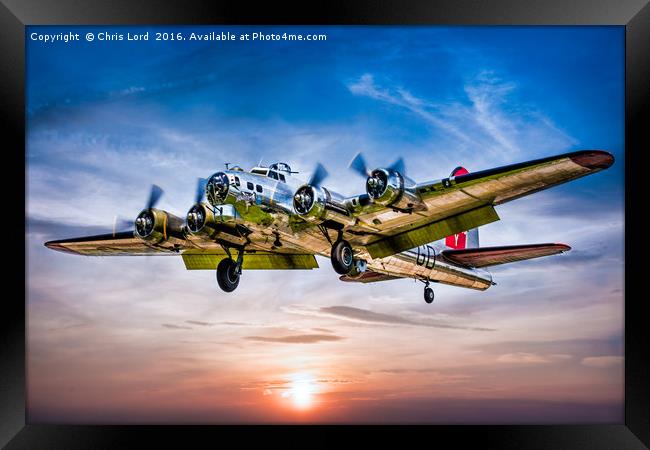 Boeing B-17G Flying Fortress "Yankee Lady" Framed Print by Chris Lord